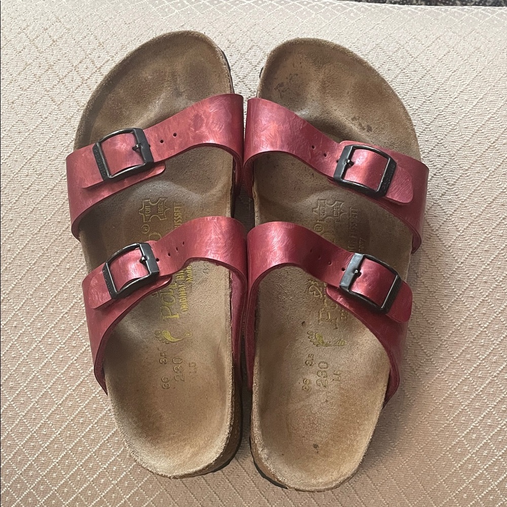 Papillio dark pink Double Strap Sandals